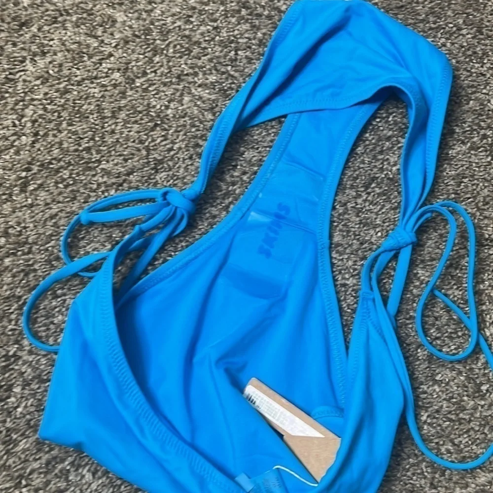 NWT Skims swim dippy tie bottom Sz 4x turquoise